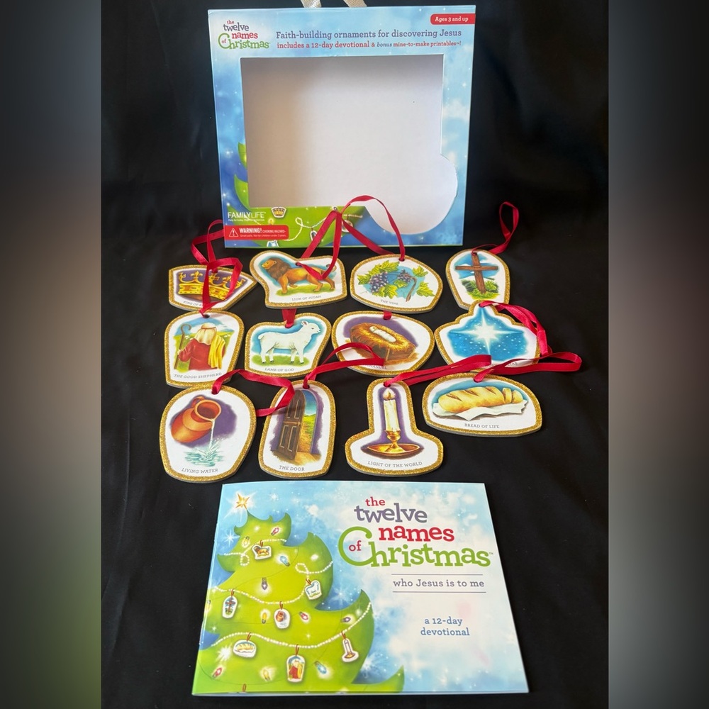 The Twelve Names Of Christmas Jesus Advent Ornament Set + Devotional FamilyLife